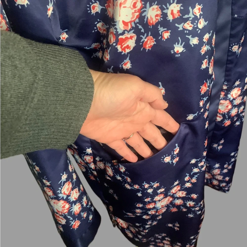 Morgan Lane Blue Floral Robe